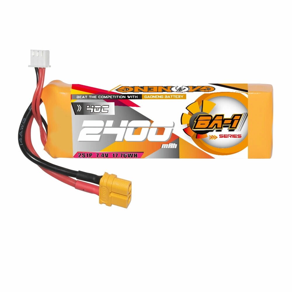 Gaoneng GNB 7,4 В 2400 мАч 40C 2S LiPo Батарея T Plug/XT60 Штекер для 1/12 1/14 1/16 RC Авто Volantexrc RC Лодка Модель - доставка