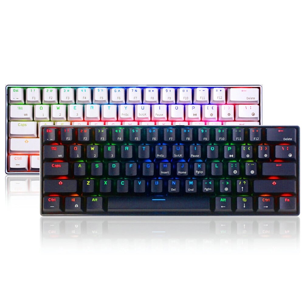 Royal Kludge RK61 Mechanical Keyboard 61 Keys bluetooth 5.0 Wired Dual Mode RGB Gaming Keyboard - особенности