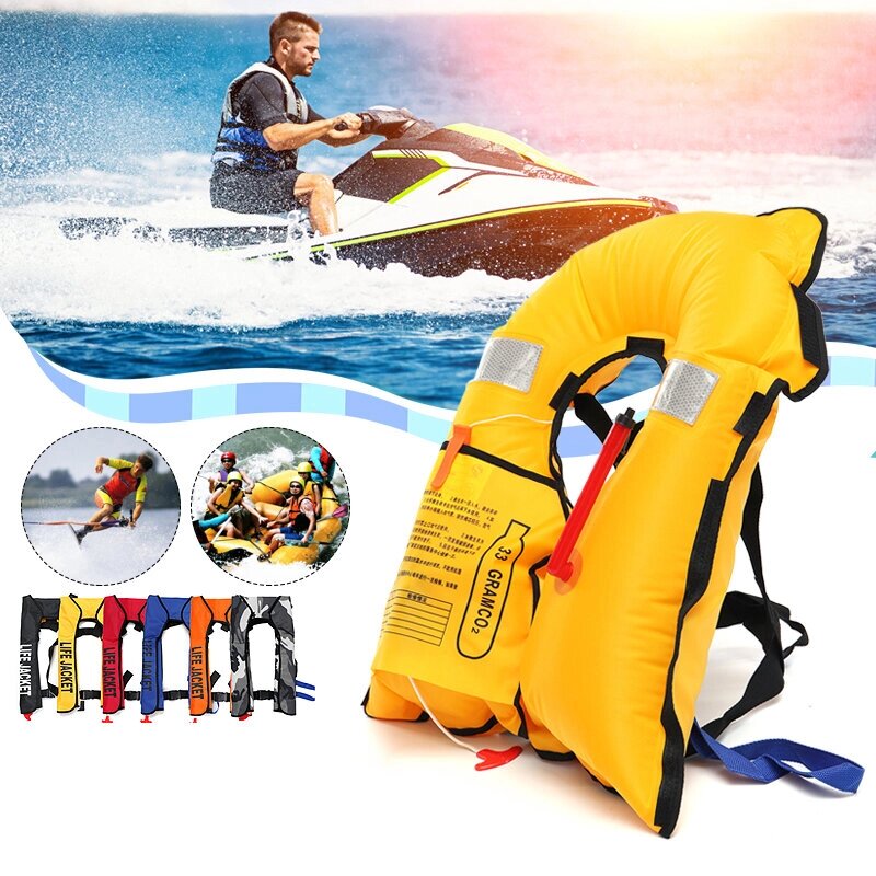 Adult Automatic Inflatable Life Jacket Buoyancy wiming Fishing Life Vest Survival Vest Outdoor Water Sport Surfing - наличие