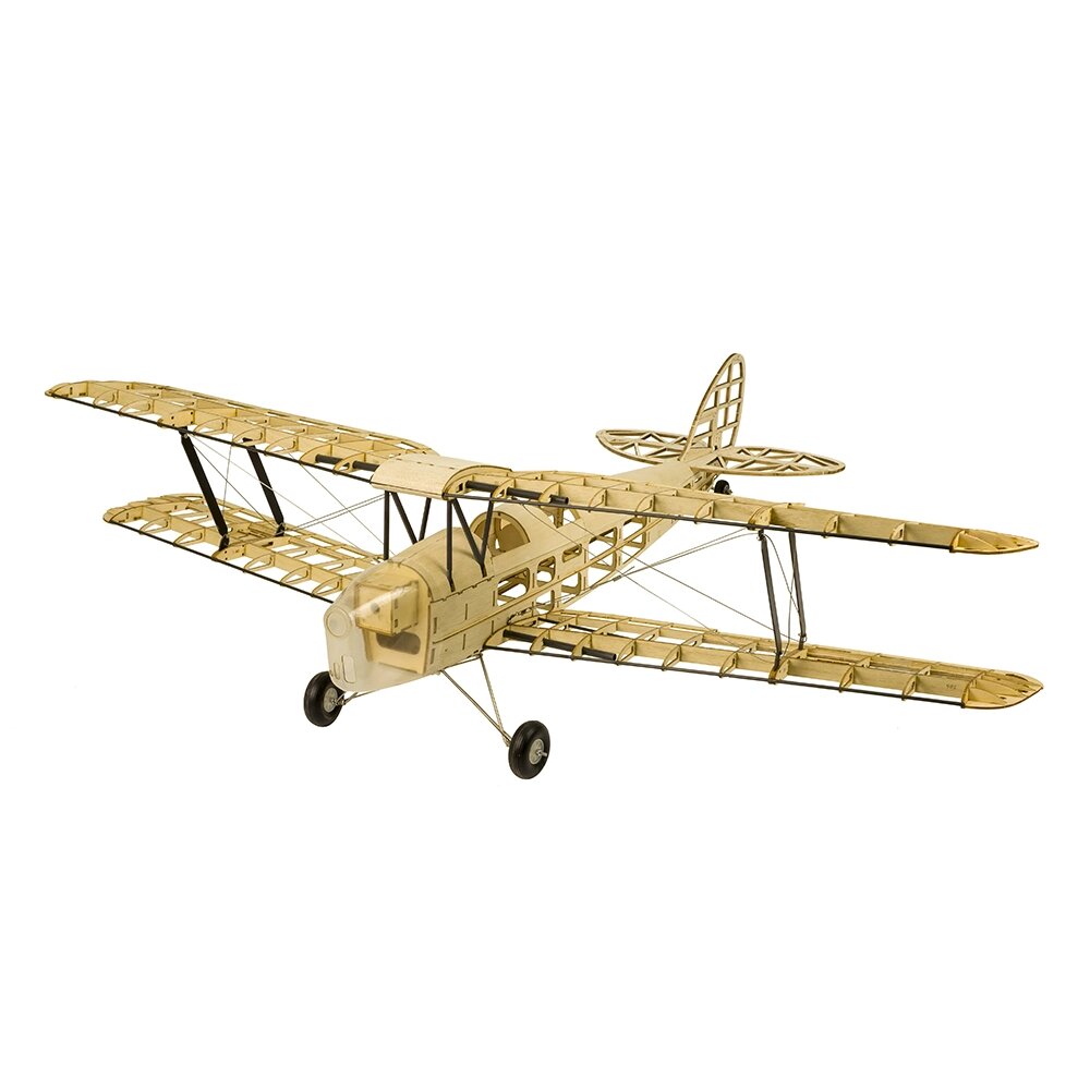 Танцующие крылья Hobby S19 Mini Tiger Moth 980 мм Размах крыльев из пробкового дерева RC Самолет-биплан KIT/KIT + Power - гарантия