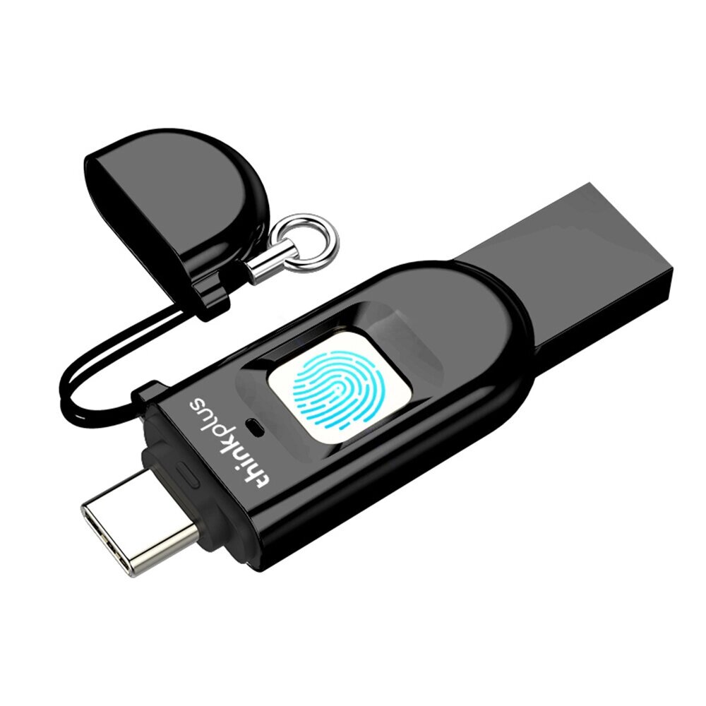 Lenovo Thinkplus 2 в 1 USB 3.0 Type-C USB-диск с отпечатками пальцев 32G 64G 128G 256G Pendrive Защита конфиденциальност - скидка