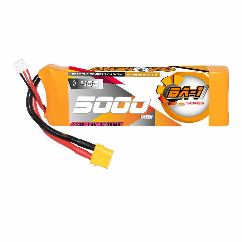 Gaoneng GNB 7,4 В 5000 мАч 40C 2S LiPo Батарея T Plug / XT60 Штекер для моделей RC Hobby в масштабе 1/10 и 1/8 RC Авто Л - особенности