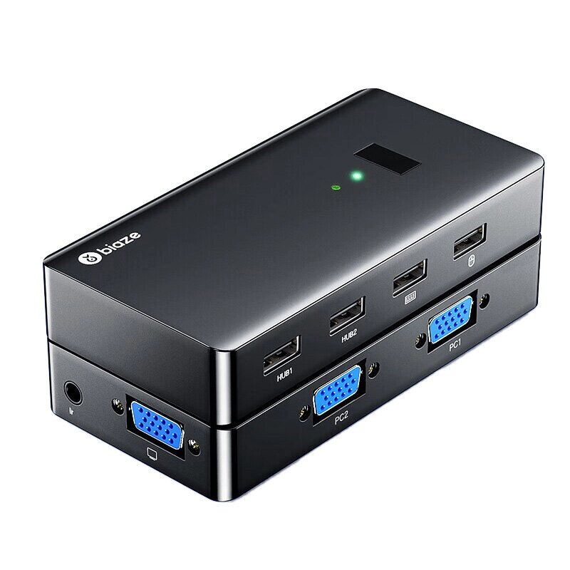 Biaze VGA KVM-переключатель 2 в 1 из 1920 * 1440 Switcher с 4 USB-портами для портативных ПК Проектор Монитор Принтер 1 - распродажа