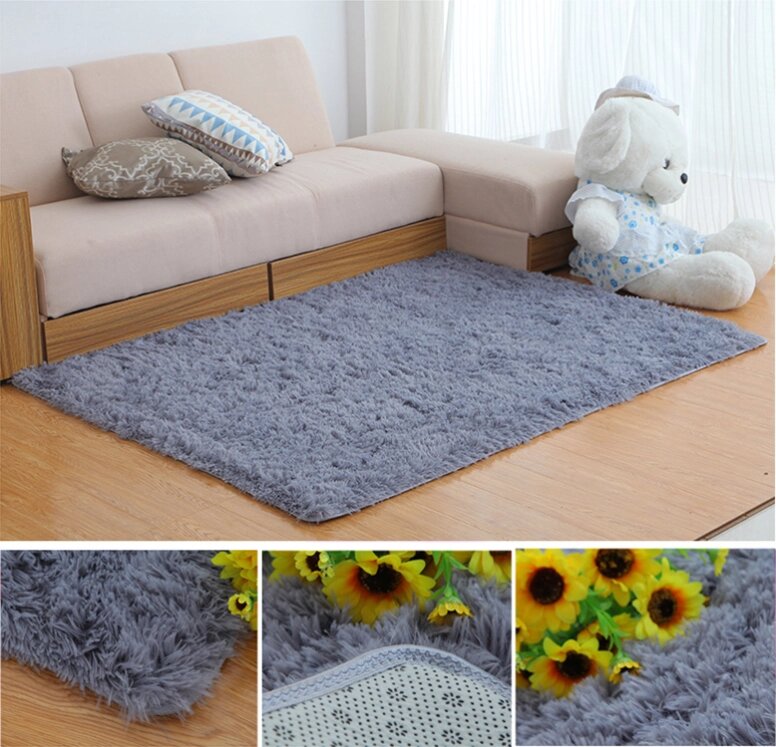 80x160cm Спальня Гостиная Soft Shaggy Анти Абсорбирующий коврик Slip Carpet - опт