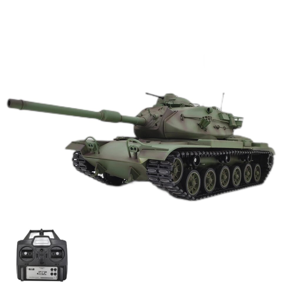 Модель Cool. Bank US M60A3 1/16 2,4G RC Tank Battle C Освещение Курение Звук Стрелять Шариками Внедорожники Игрушки - опт