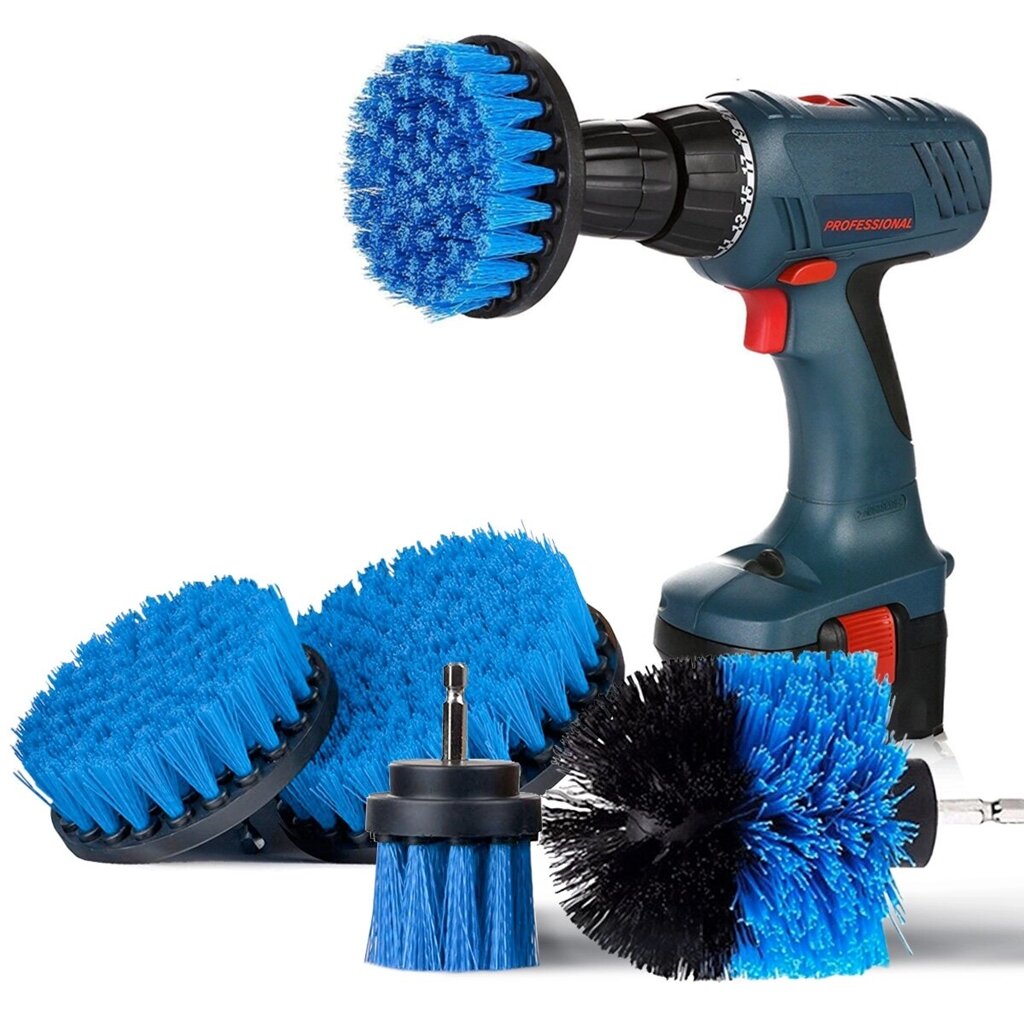 SAFETYON 4 Pieces Drill Brush Attachment Electric Drill Brushes for Cleaning Pool Tile Flooring Brick Ceramic Marble Gro - акции