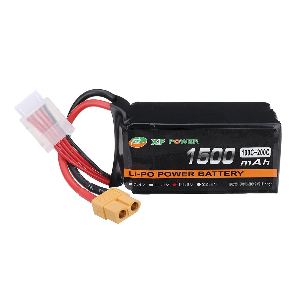 XF POWER 14,8 в 1500 мач 100/200C 4S lipo батарея разъем XT60 для RC дрон - опт