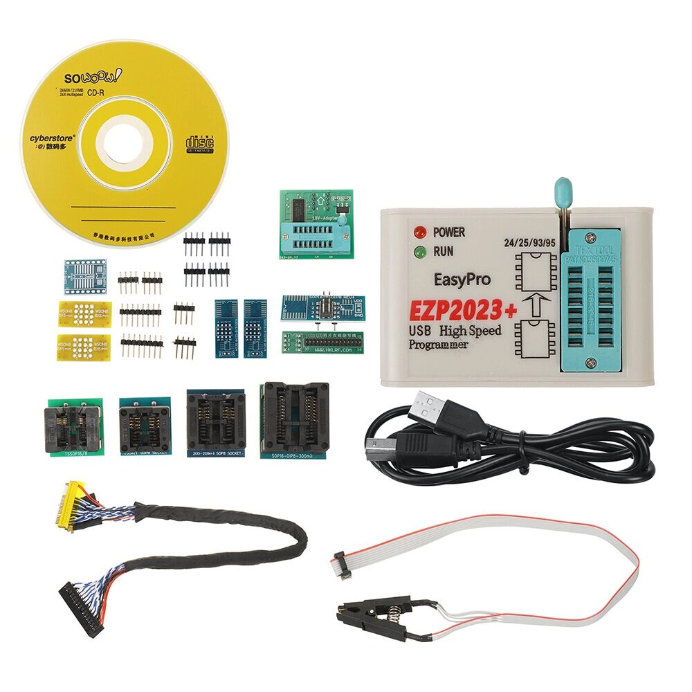 EZP2023+ High-speed SPI FLASH Programmer 24/25/93 bios 25T80 Burning Offline Reset Kit - особенности