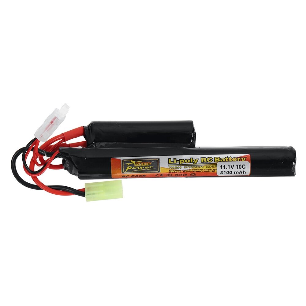 ZOP Power 11.1V 3100mAh 10C 3S LiPo Батарея Штекер Tamiya с T Plug Адаптерным кабелем для RC Авто - описание