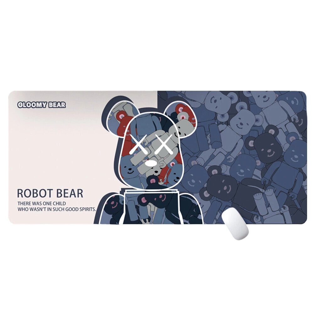 Robot Bear Extra Large Мышь Pad 300x800x2 мм Нескользящая резиновая игровая площадка Lockrand Клавиатура Pad Настольный - скидка