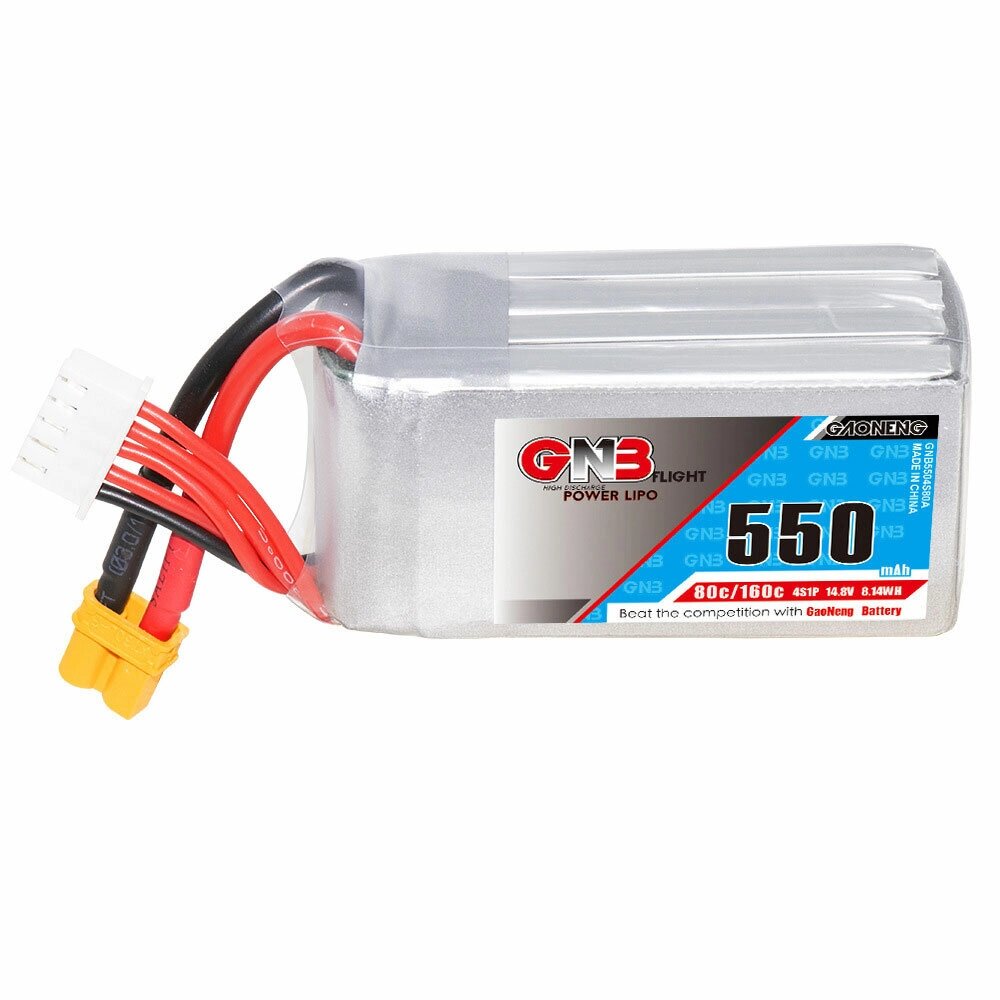 Gaoneng GNB 14,8 в 550 мач 80C/160C 4S lipo батарея XT30 штекер для RC FPV racing дрон - выбрать