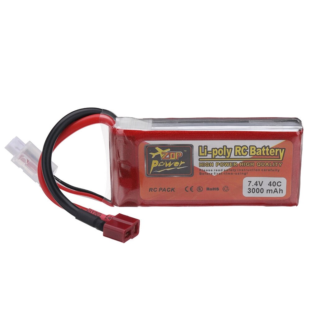 ZOP POWER 7.4V 3000mah 40C 2S lipo батарея T deans plug для RC дрон - опт