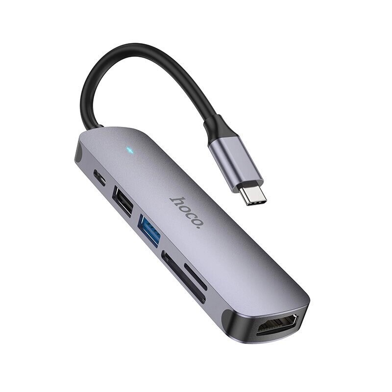 Hoco 6 в 1 концентратор Type C к адаптеру USB 3.0 2.0 док-станция PD60W для Mac. Book Pro аксессуары HDMI-совместимый разв - Bangg