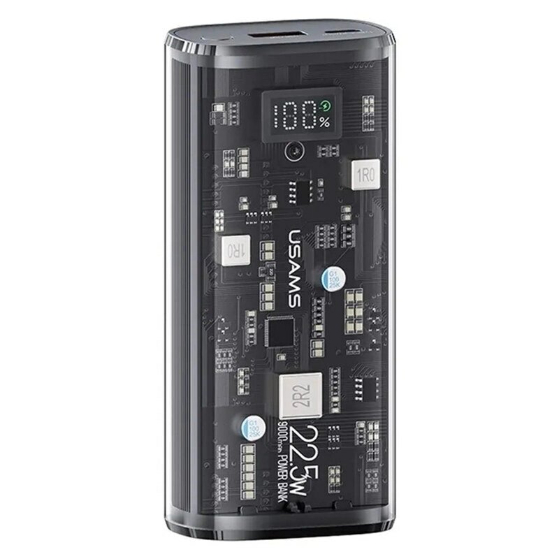 USAMS US-CD189 9000 мАч 22,5 Вт Transparent Digital Дисплей Внешний аккумулятор QC/AFC/SCP/FCP для iPhone 14 Pro Max для - обзор