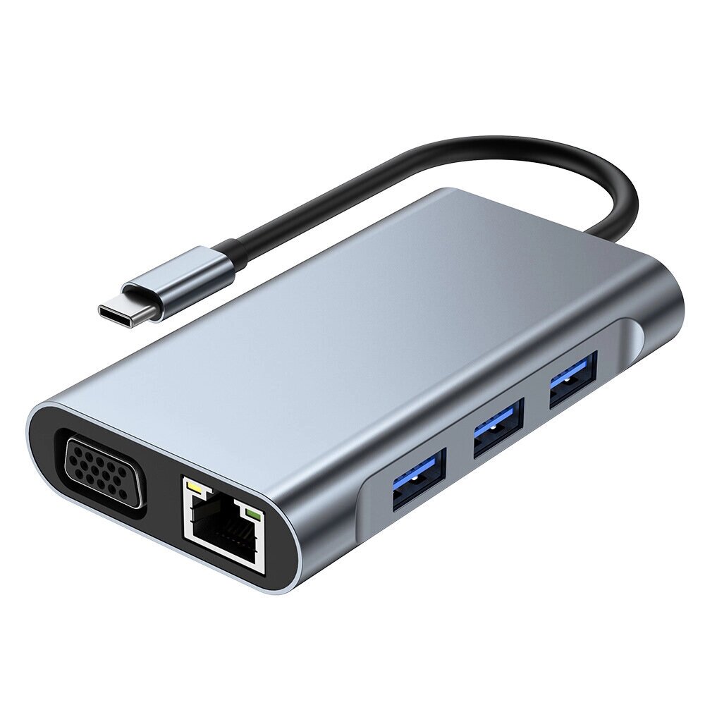 Mechzone 7 в 1 Тип-c Док-станция Адаптер-концентратор USB-c с USB3.0 USB-c PD 87 Вт 4K HDMI-совместимый 1080P VGA RJ45 G - опт