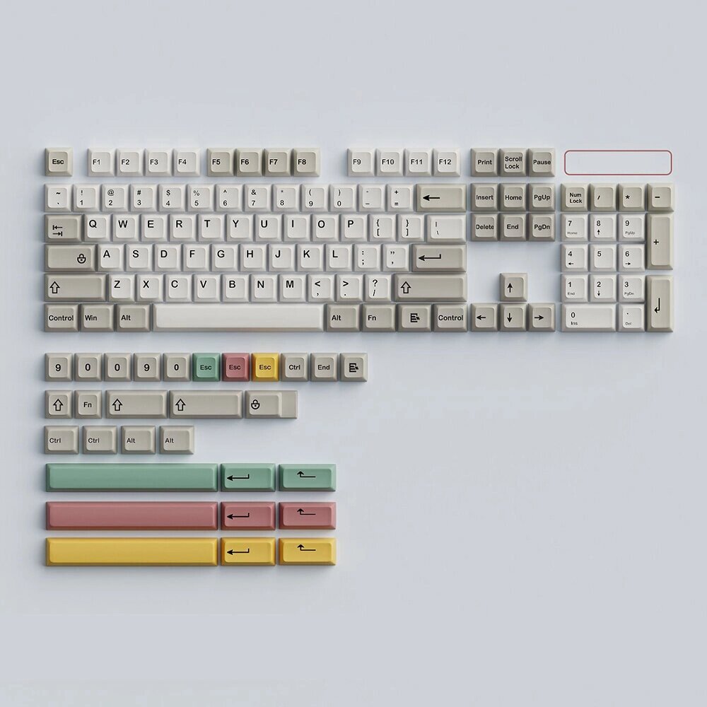 133 клавиши Retro 9009 PBT Keycap Set XDA Profile Sublimation Keycaps для клавиатур Механический - особенности