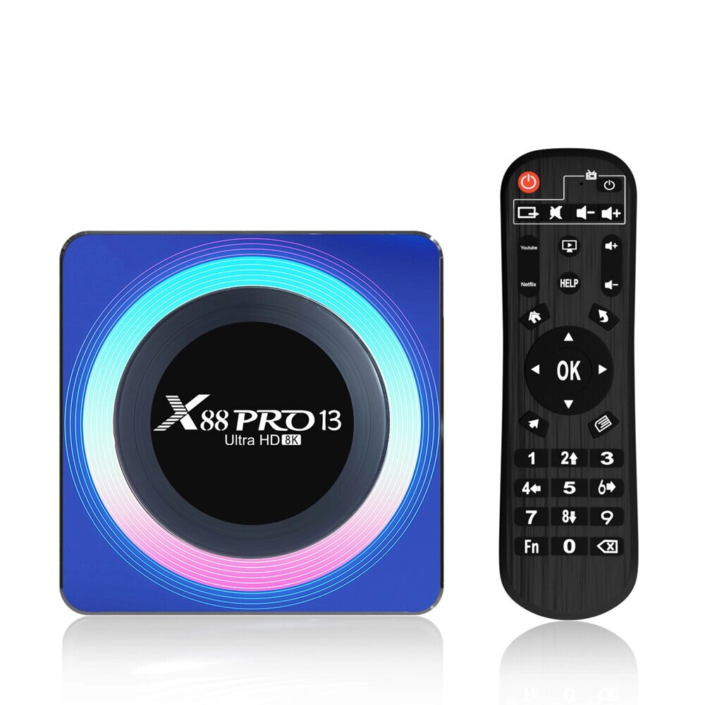 X88 Pro TV Коробка Android13.0 Rockchip RK3528 Quad-Core 4+32GB Cortex-A53 Поддержка декодирования видео 8K Wifi6 BT5.0 - особенности