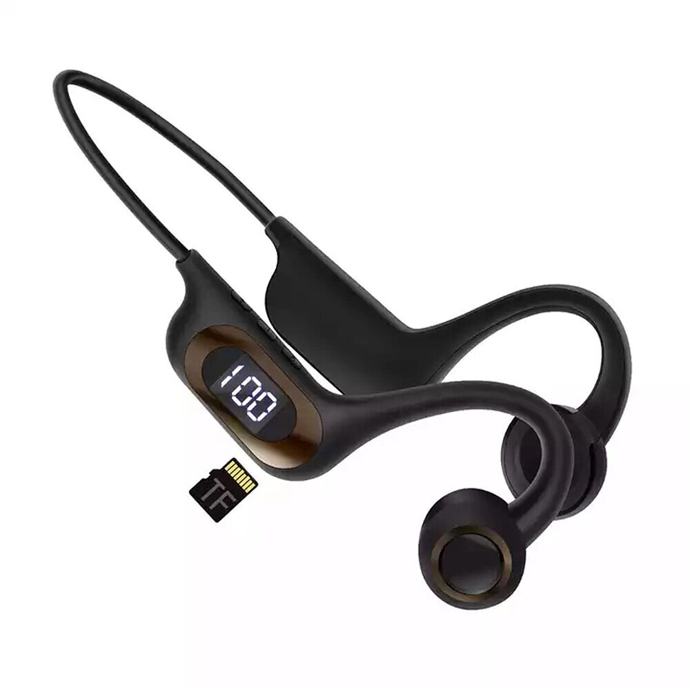 AKZ-G3 True Bone Conduction Earphone блютуз V5.3 300mAh Battery LED Display Type-C Sports Earhooks Headset - гарантия