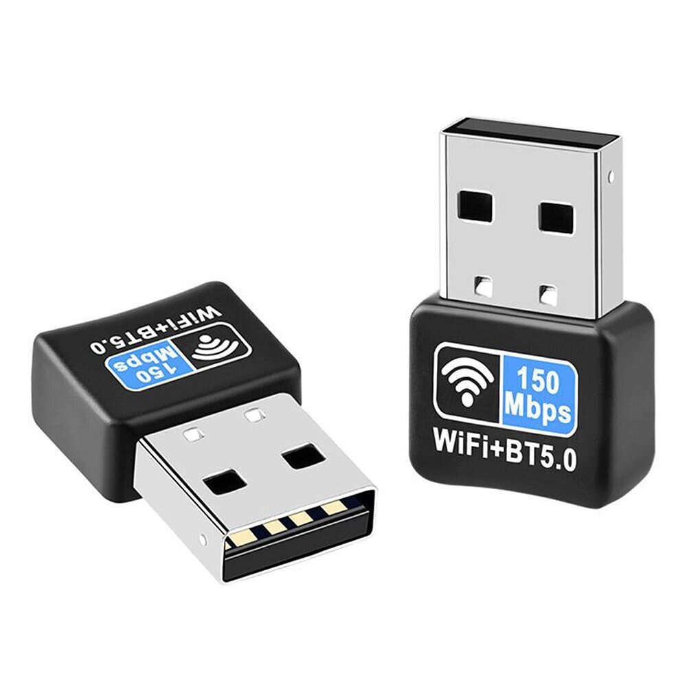 Беспроводная сетевая карта 150 Мбит/с Приемник Bluetooth-совместимый 5.0 без привода Mini USB Ethernet WiFi Dongle - опт