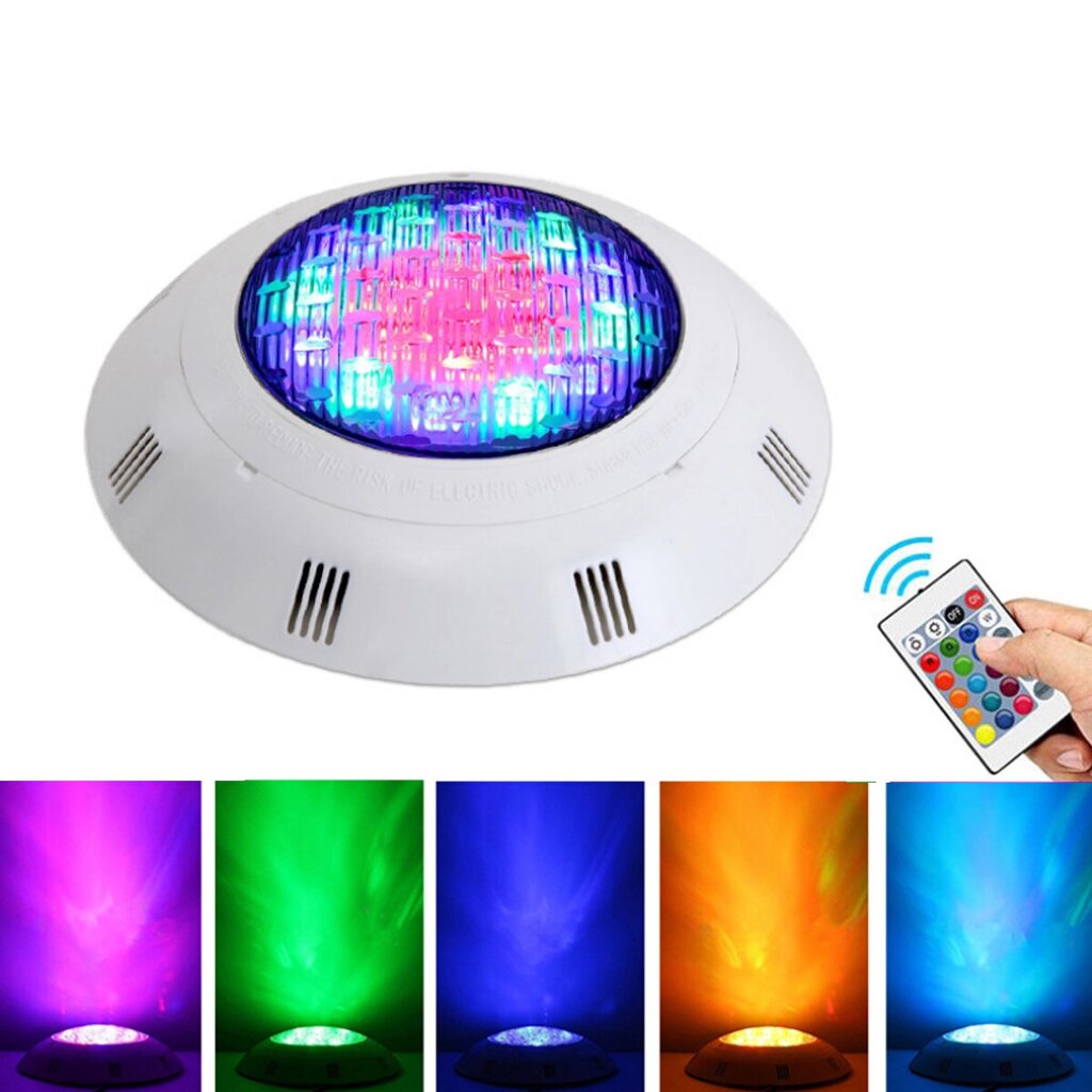 24 Вт / 36 Вт 12 В для плавания Бассейн Свет RGB LED Лампа для подводного декора с Дистанционное Управление IP68 - обзор