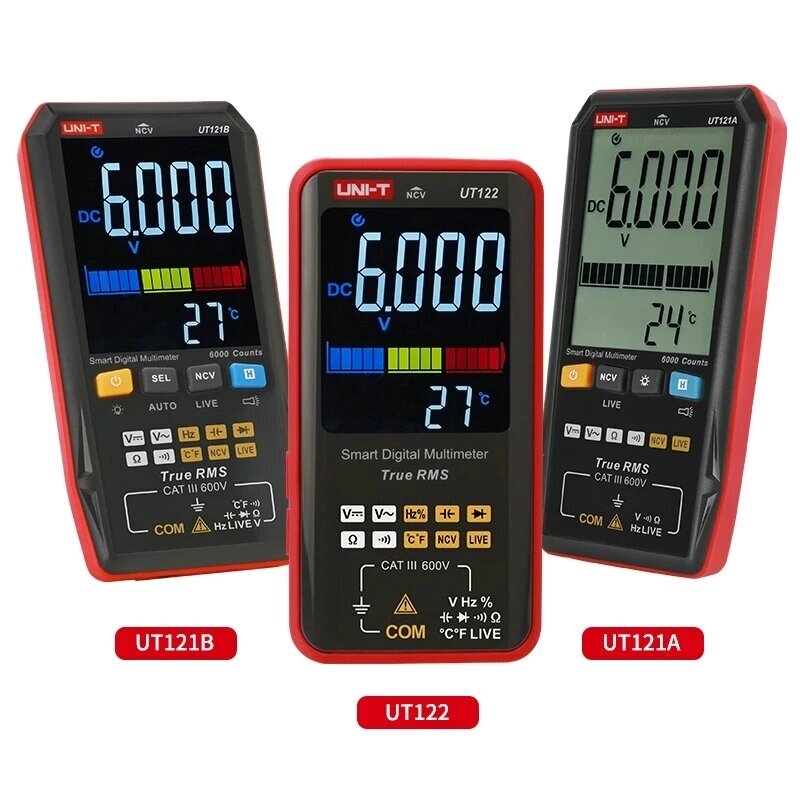 UNI-T UT121 UT122 Smart Professional Digital Мультиметр Dual Дисплей Mode NCV LIVE Tester True RMS Intelligent Мультимет - гарантия