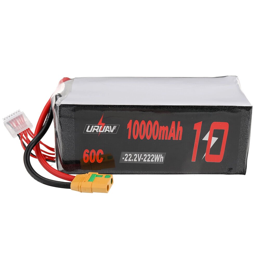 URUAV 22.2V 10000mah 60C 6S lipo батарея XT90 штекер для RC дрон - Андижан