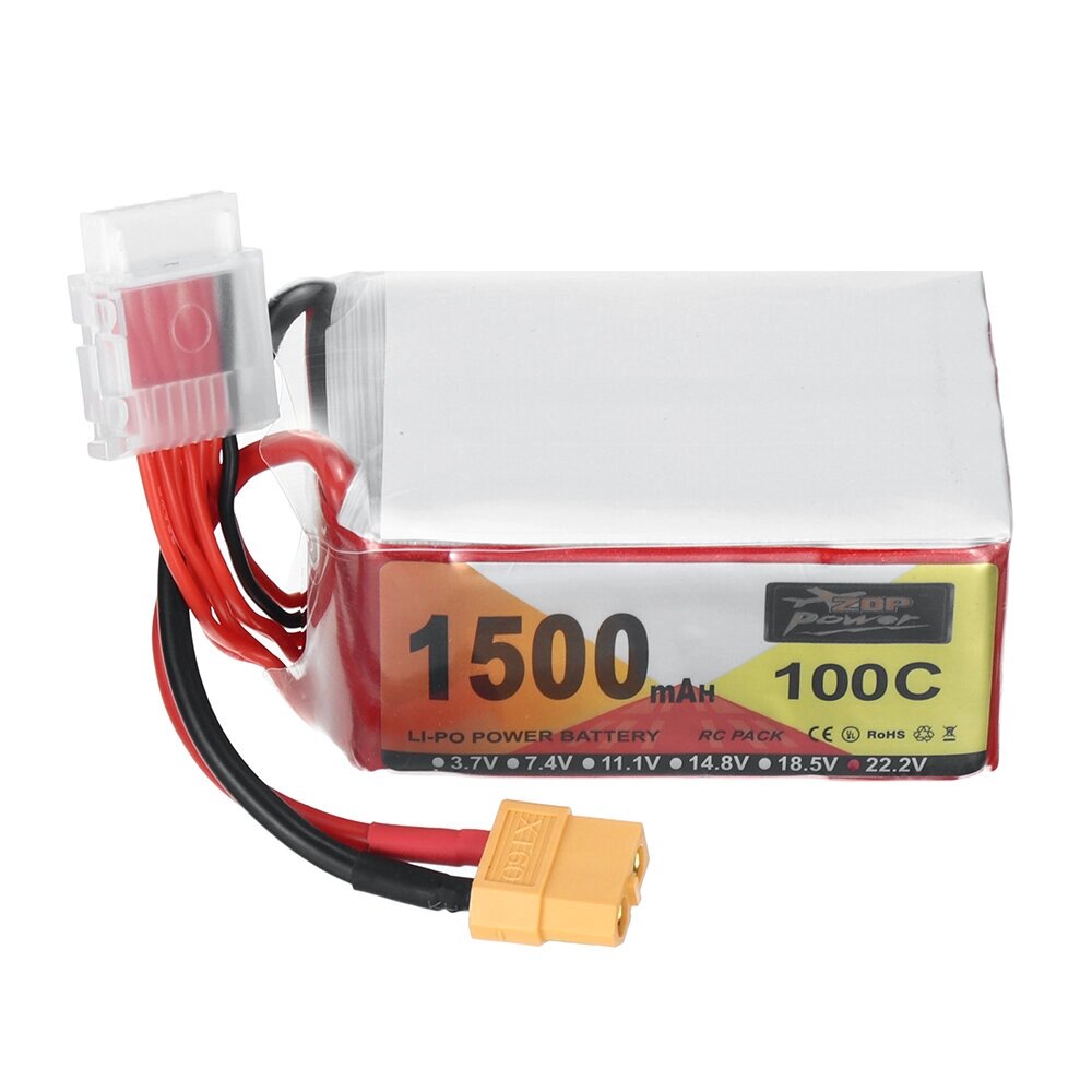 ZOP power 22,2 в 1500 мач 100C 6S lipo батарея XT60 штекер для RC дрон - скидка