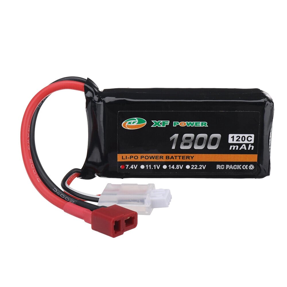 XF POWER 7,4 в 1800 мач 120C 2S lipo батарея разъем T deans для RC дрон - преимущества