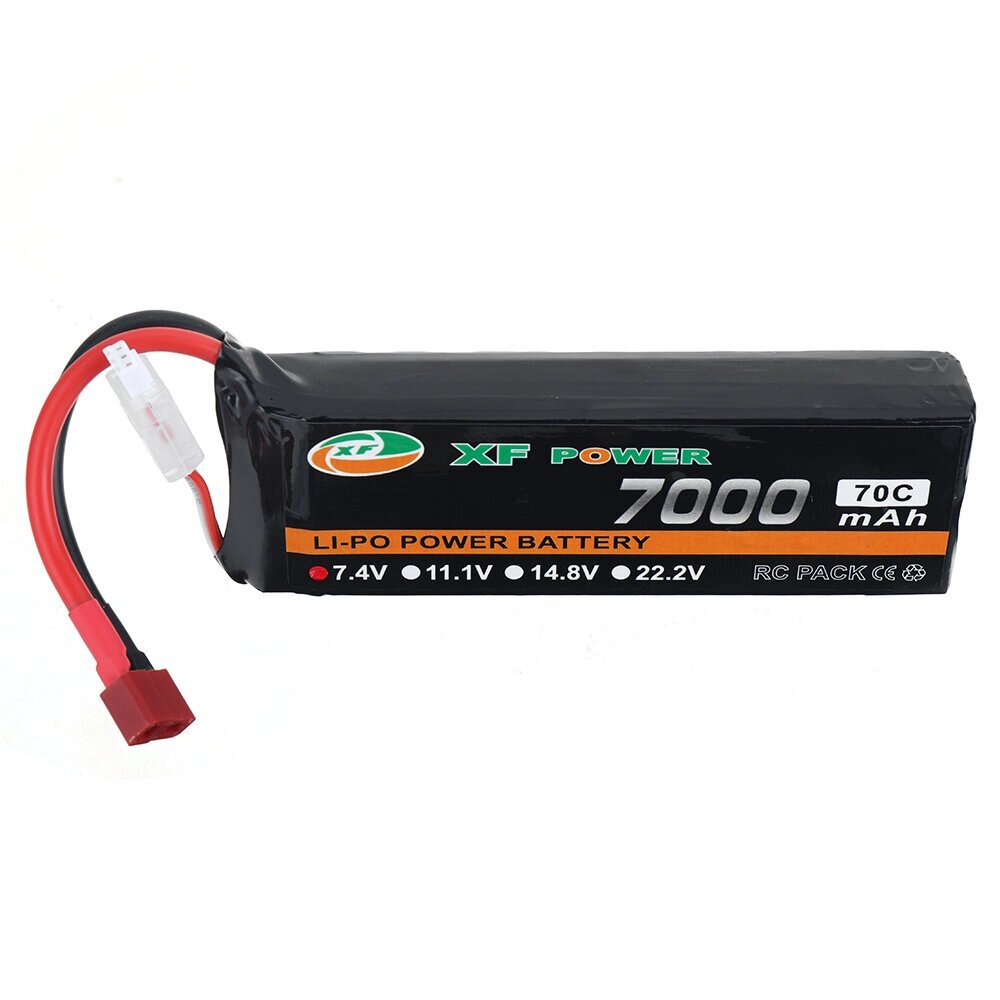 XF POWER 7,4 в 7000 мач 70C 2S lipo батарея разъем T deans для RC дрон - сравнение