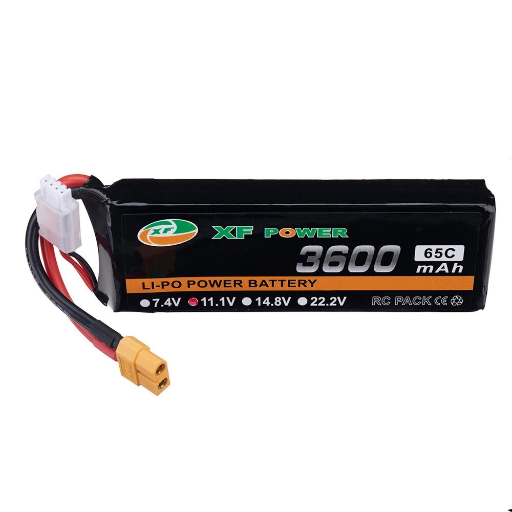 XF POWER 11,1 в 3600 мач 65C 3S lipo батарея разъем XT60 для RC дрон - преимущества