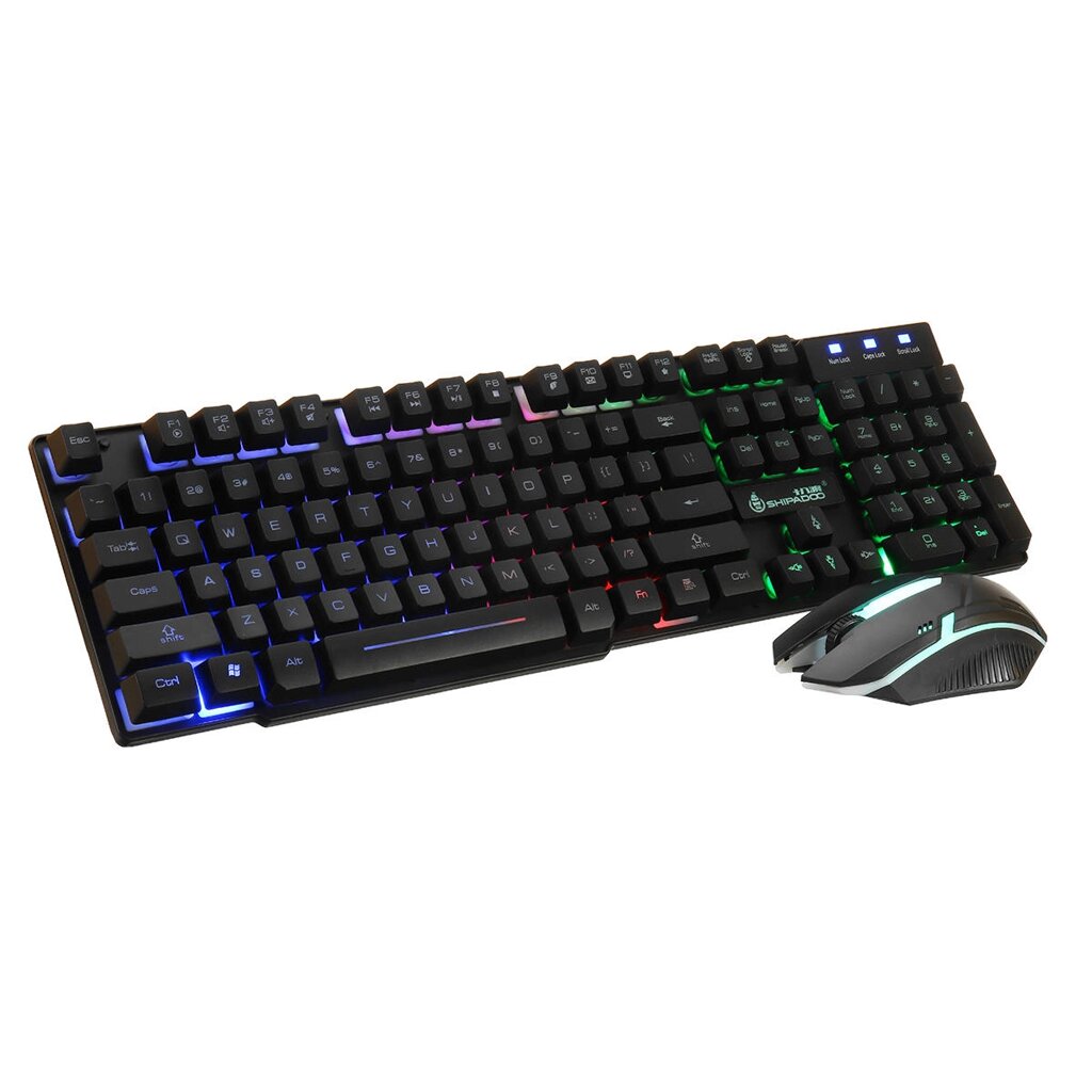 D280 104 клавиши для игр Клавиатура RGB-подсветка с проводной подсветкой Клавиатура и 1600 точек на дюйм для игр Мышь На - опт