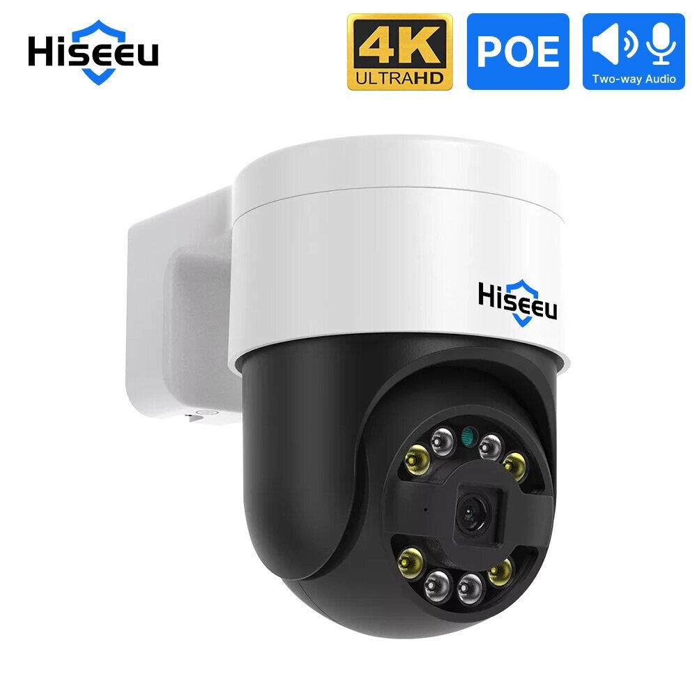 Hiseeu POE 4MP/8MP IP-видеонаблюдение камера На открытом воздухе Беспроводное PTZ цифровое цветное движение Ночное виден - розница