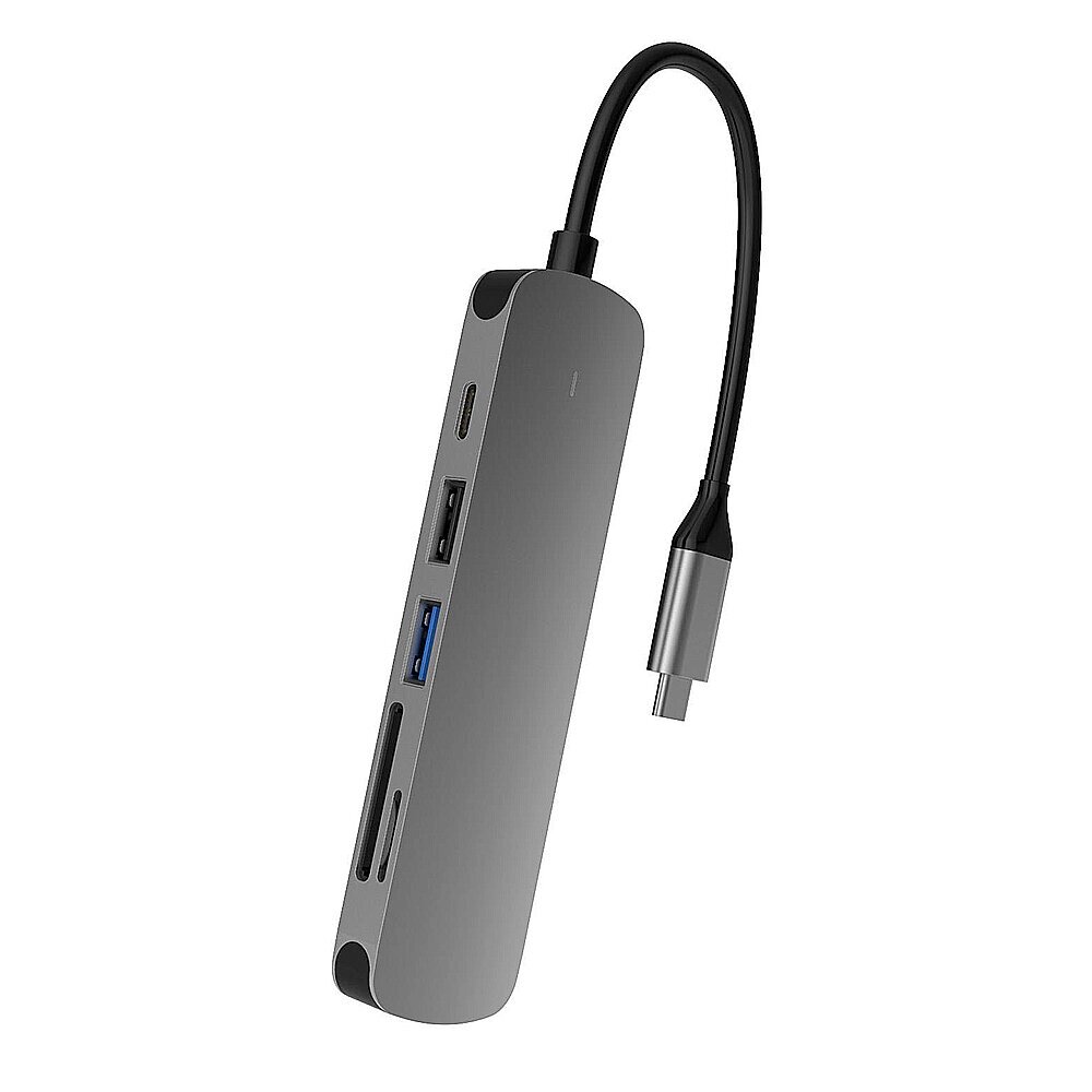 Basix 6-in-1 Тип-с Док-станция Концентратор USB-C с USB-C PD3.0 USB2.0 USB3.0 TF Слот для SD-карты 4K HDMI-совместимый а - отзывы