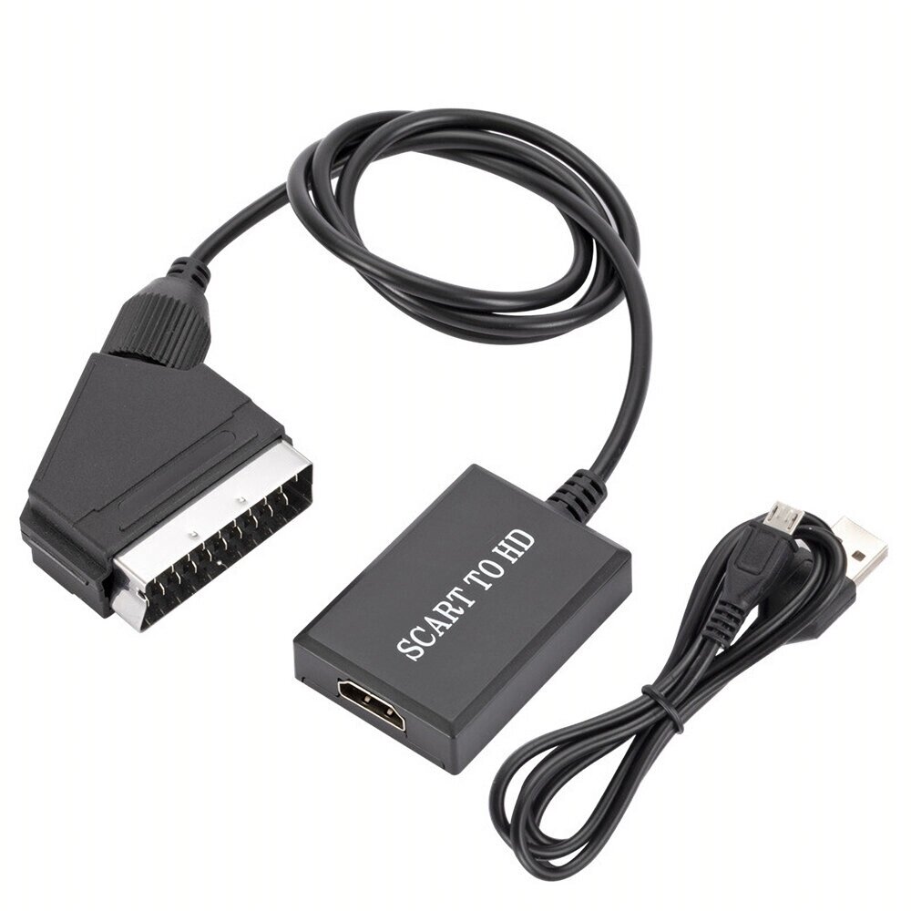 Mnn. Wuu HD Scart в HDMI конвертер Scart в HDMI Broom Head Switching Video Converter Разрешение 1080 - преимущества