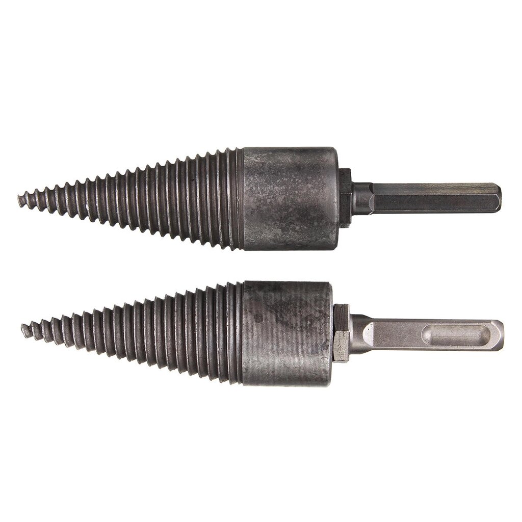 Hex Shank/Square Handle Firewood Splitting Drill Bit Wood Cone Drilling Tools Kit - Bangg