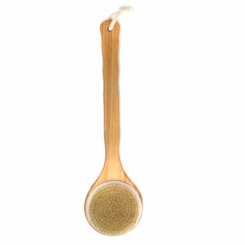 Wooden Handle Bristle Bath Shower Back Exfoliate Massage Brush - выбрать