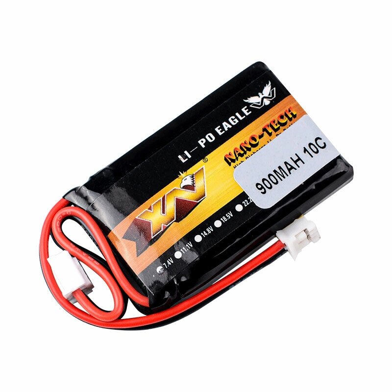 7.4V 900mah 10C 2S lipo батарея PH2.0 разъем для AXIAL SCX24 SCX2 90081 C10 1/24 rc авто модель - фото