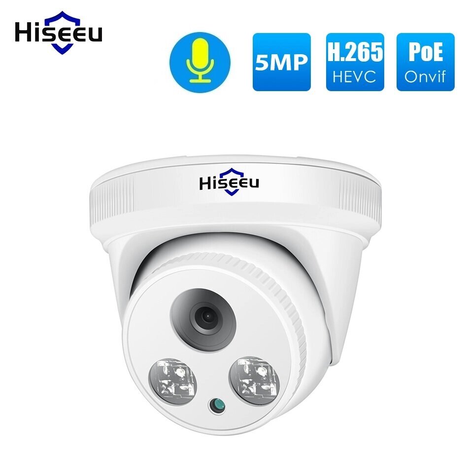 Hiseeu HC615-p-3.6 5MP 1920P POE IP камера H. 265 Аудио Dome камера Обнаружение движения ONVIF для PoE NVR App View - преимущества