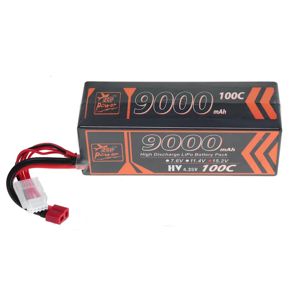 ZOP Power 15.2V 9000mAh 100C 4S LiPo Battery T Deans Plug for RC Car - акции