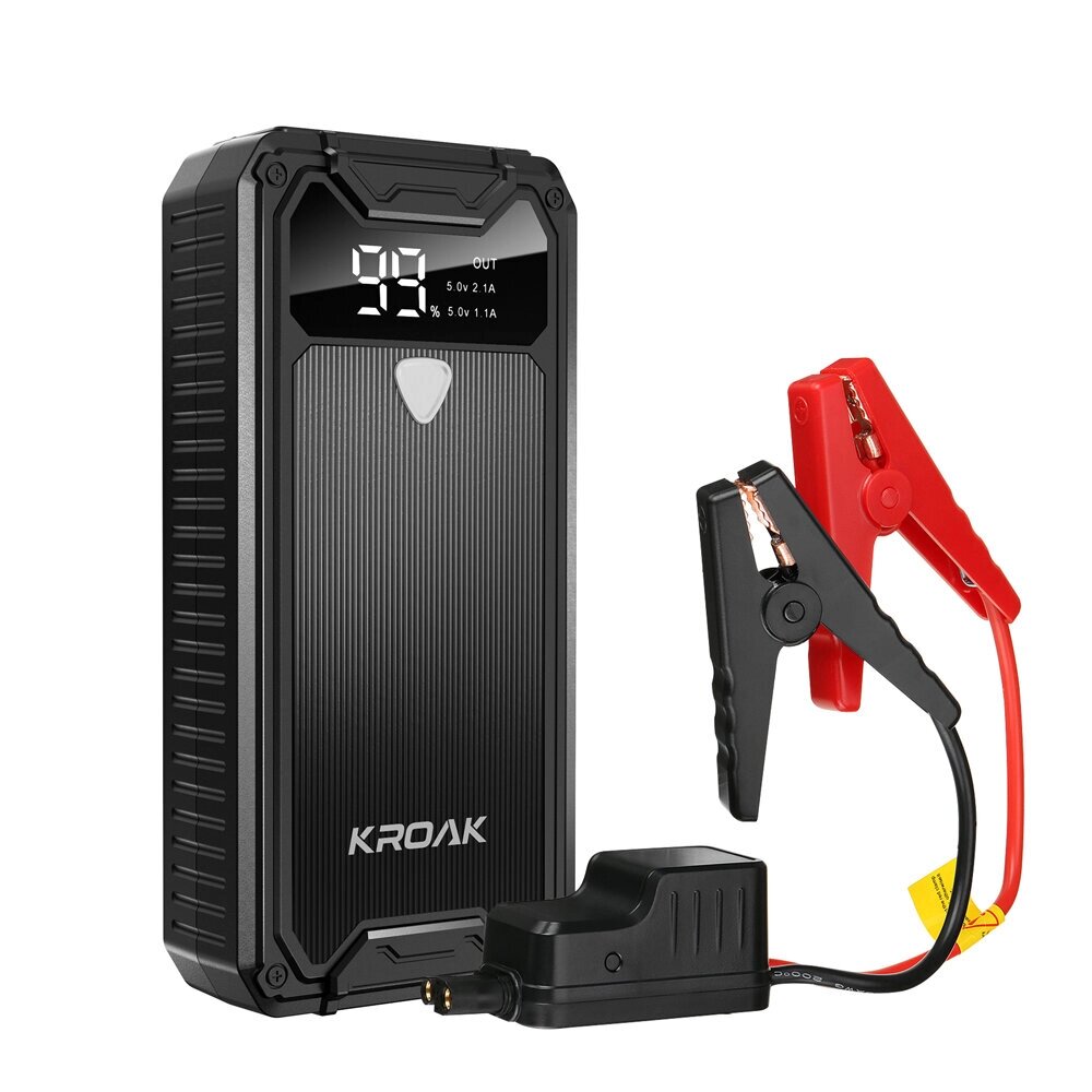 KROAK K-JS01 1200A 14000mAh Портативный автомобильный стартер Powerbank Emergency Battery Booster Fireproof с светодиодн - интернет магазин