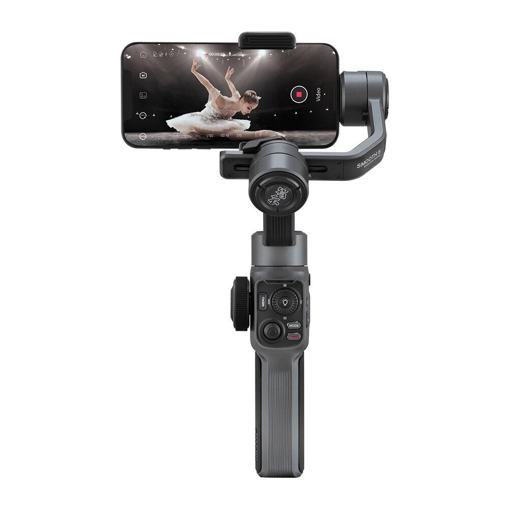 ZHIYUN SMOOTH 5 Трехосевой мобильный телефон Gimbal Заполняющий свет на 360° Клавиатура Дизайн AI Съемка по шаблону Инте - интернет магазин