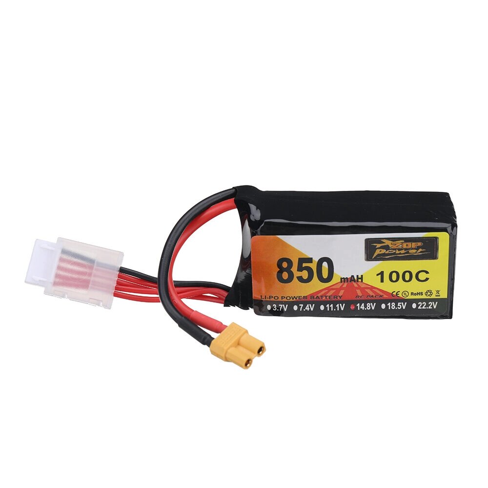 ZOP power 14,8 в 850 мач 100C 4S lipo батарея XT30 штекер для RC дрон - сравнение