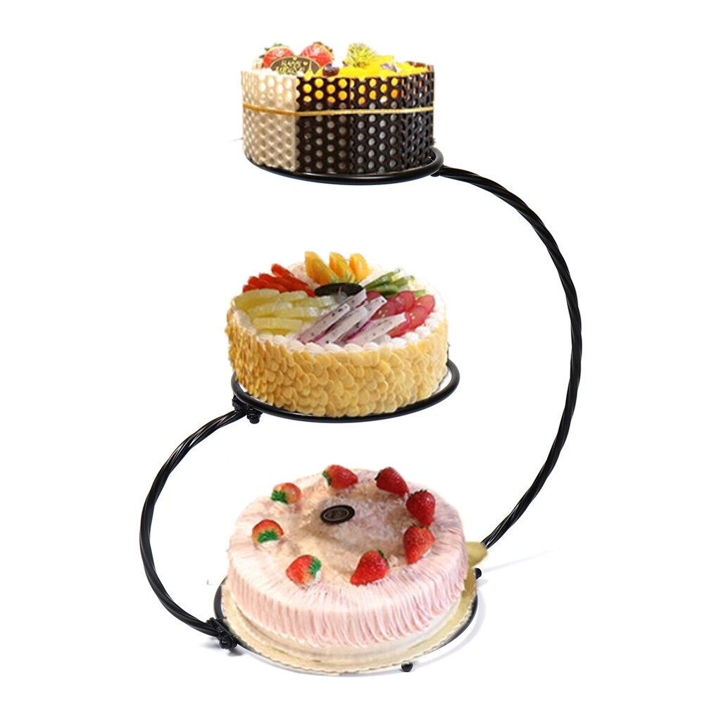 3 Tier Iron Cake Stand 60cm Height Wedding Birthday Party Display Decorations - распродажа