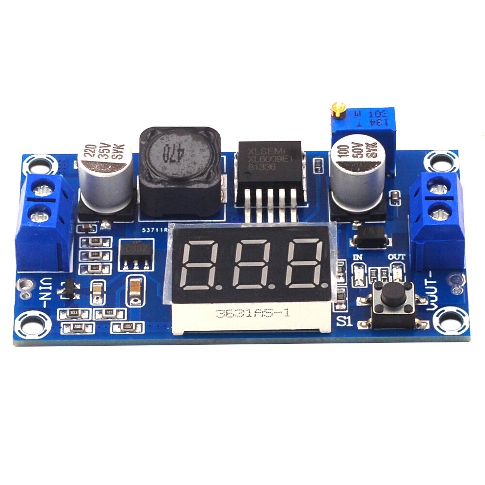 AOQDQDQD A05 Повышающий модуль DC-DC с цифровым напряжением Дисплей LM2577 Печатная плата и 3A выход - обзор