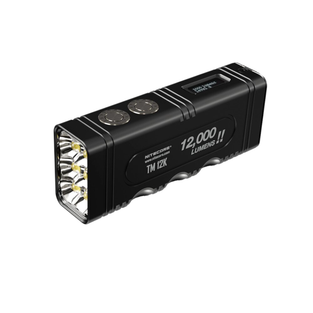 NITECORE TM12K 6x XHP50 12,000 Lumen Strong Light ВЕЛ Flashlight USB Rechargeable 21700 Battery Powerful ВЕЛ Torch - обзор