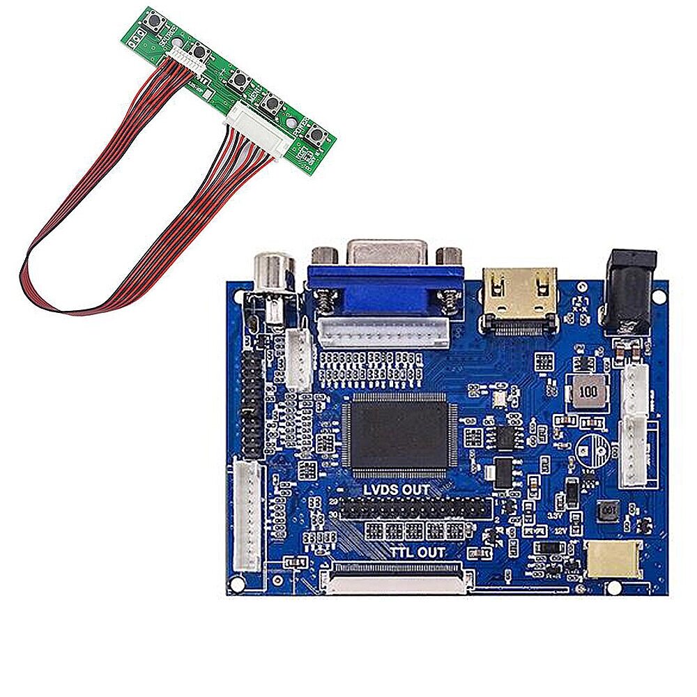 LCD дисплей TTL LVDS плата контроллера HDMI VGA 2AV 50PIN для AT070TN90 92 94 автоматическая поддержка VS-TY2662-v1 с 5 - заказать