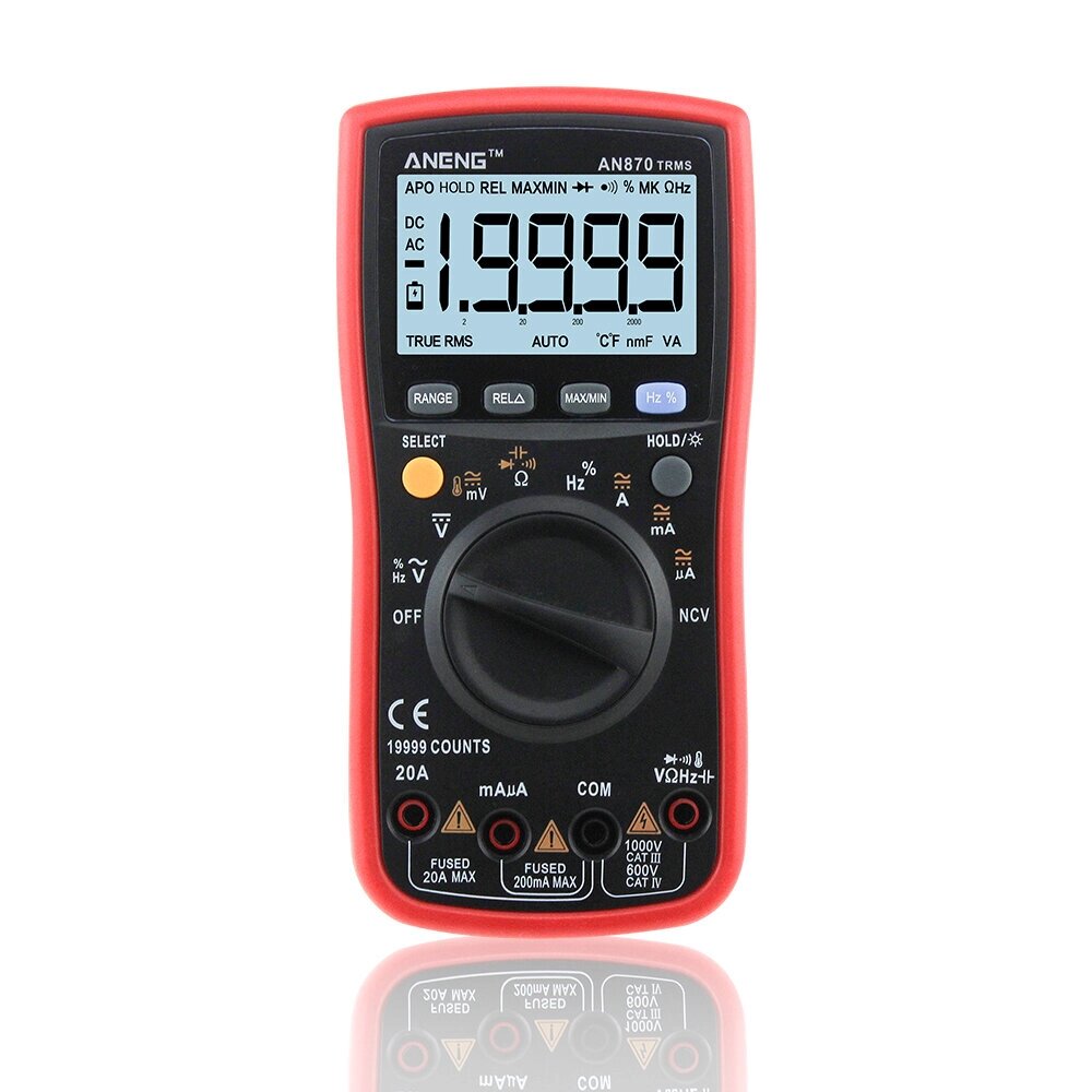 ANENG AN870 Auto Range Digital Precision Multimeter 19999 Counts True-RMS NCV Ohmmeter Tester - фото