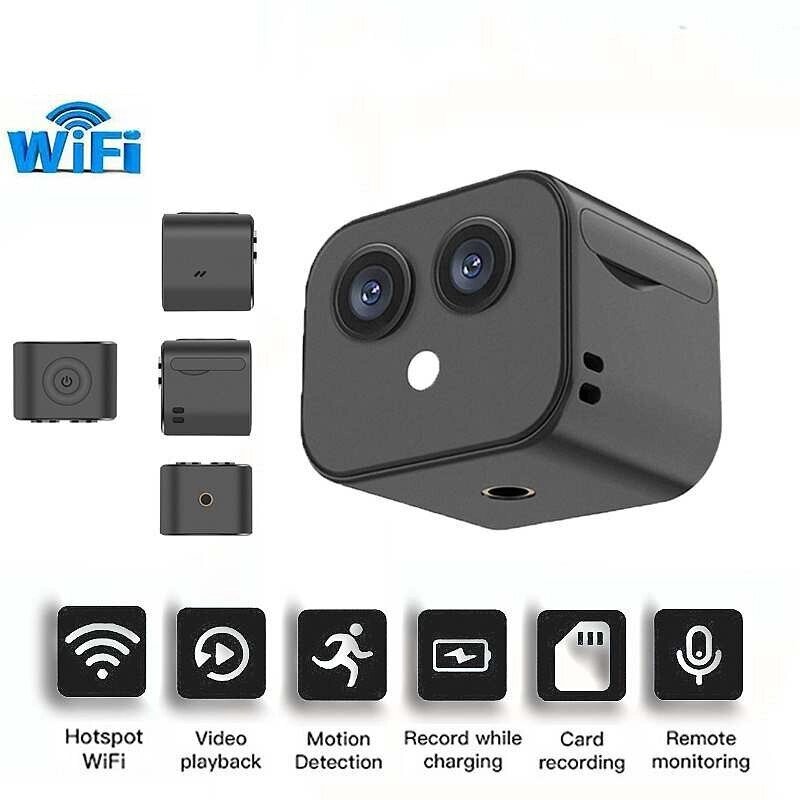 D3 HD Mini Wireless WiFi Dual камера Мобильный телефон Беспроводная сеть камера Дистанционный Двусторонняя видеокамера д - Узбекистан