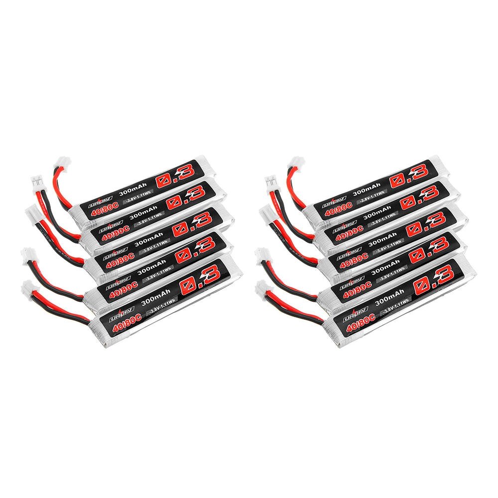 10Pcs URUAV 3.8V 300mah 40 / 80C 1S HV 4.35V PH2.0 lipo батарея для eachine trashcan snapper6 7 8 US65 - гарантия