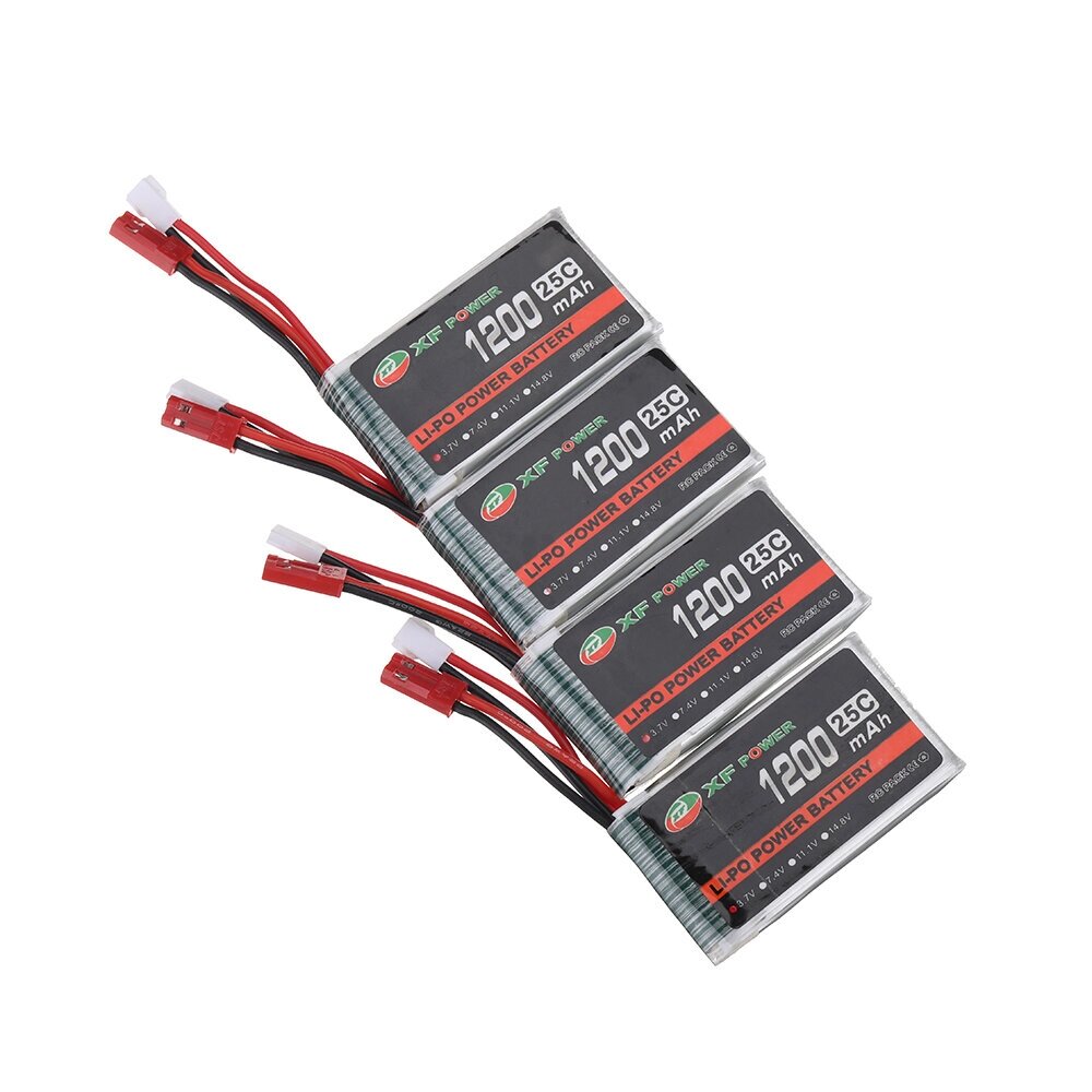 XF POWER 3.7V 1200mAh 25C 1S LiPo Батарея Разъем JST с Батарея Зарядным устройством для RC Дрон - распродажа